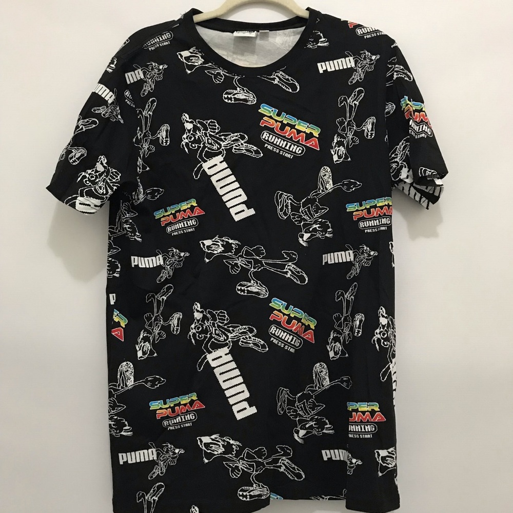 Puma Black Graphic Men's T-Shirt Size M